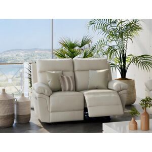 Unique Kanapa 2-osobowa z funkcją relax ze skóry bawolej PAKITA - kość słoniowa Image