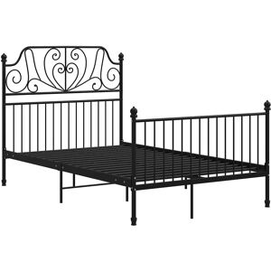 Elior Czarne metalowe łóżko z zagłówkiem 120x200 cm T4-N93 Image