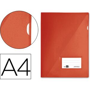 LIDERPAPEL Bolsa Dossier Din A4 Polipropileno Transparente 921-A - Vermelho Image