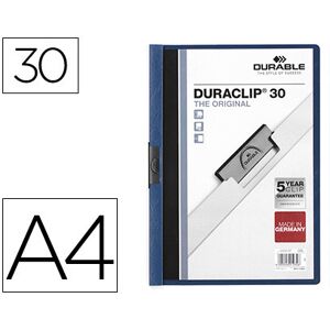 Pasta Dossier Durable, C/Clip Lateral, A4, 30 Folhas Azul Escuro Image