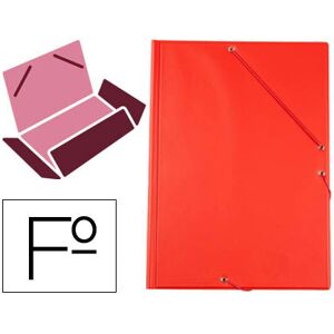 LIDERPAPEL Pasta Elasticos Plastico Folio Aba Cor Vermelho Image