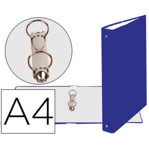 Pasta Exacompta de 2 Aneis 30mm Redondos Din A4 Cartão Forrado Azul Image