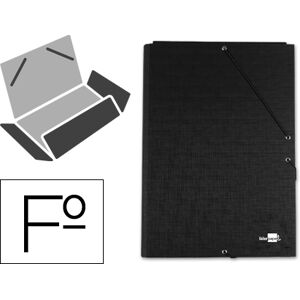 LIDERPAPEL Pasta de Elasticos, Paper Coat, Folio, Preto Image