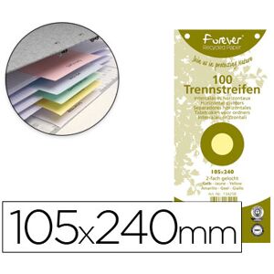 Separador Exacompta Cartolina de 180 g (100 Separadores) 105X240 mm c/ 12 Furos Cor Amarelo Image