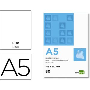 LIDERPAPEL Bloco de Apontamentos A5 80F Liso Image