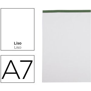 LIDERPAPEL Bloco de Apontamentos Liso A7 80F 60g/m2 Perfurado Sem Capa Image