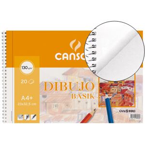 Bloco Desenho Canson Basik A4 Espiral 23 X 32.5 cm 20F Microperfurado -2 Furos Image