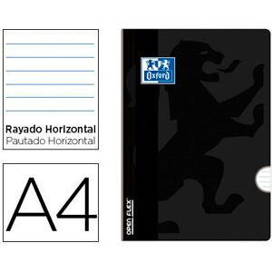 Caderno Escolar Agrafado Oxford Openflex A4 48F Pautado Preto Image