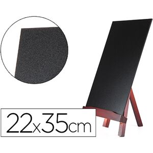 LIDERPAPEL Quadro Preto Cavalete de Madeira c/ Superficie p/ Marcadores Tipo Giz 22X35cm Image