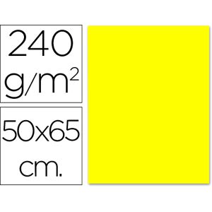LIDERPAPEL Cartolina 240 Gr 50X65 cm Amarelo Limão Image
