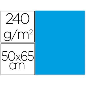 LIDERPAPEL Cartolina 50X65 cm 240G/M2 Azul Turquesa Embalagem de 25 Folhas Image