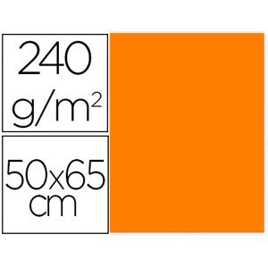 LIDERPAPEL Cartolina 50X65 cm 240G/M2 Laranja Embalagem de 25 Folhas Image