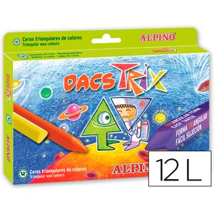 Lápis de Cera Alpino Dacs Trix Triangular Caixa de 12 Unidades Image
