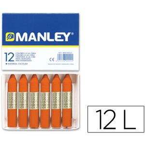 Lápis de Cera Manley 12 Unidades Laranja Image