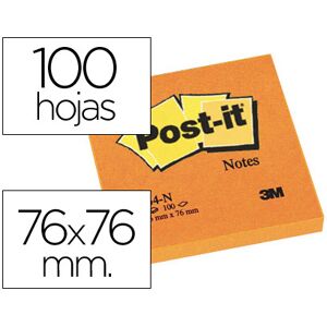 Bloco Notas Adesivas Post-It Laranja 76 X 76 mm Image