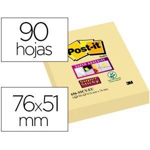Bloco Notas Adesivas Post-It Super Sticky 47,6X72mm c/ 90 Folhas 565 Amarelo Canario Image