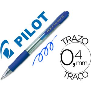 Caneta Pilot Super Grip Azul -Retratil -Com Grip-Tinta Base de Oleo Image