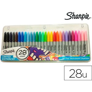Marcador Sharpie Permanente Ponta Fina Caixa de 28 Unidades Cores Sortidas Image