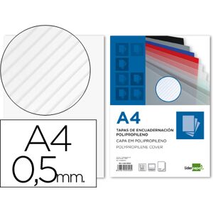 LIDERPAPEL Capa de Encadernacao Polipropileno Raiada Din A4 0.5mm (100 Unidades) Image