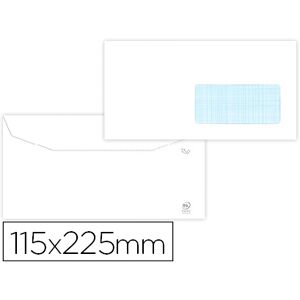 LIDERPAPEL Envelope Branco 115X225 mm Janela Direita Aba Engomada Papel Offset 80 Gr (500 Unidades) Image