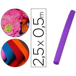 LIDERPAPEL Papel Crepe 50 cm X 2,5 M 85G/M2 Roxo Image