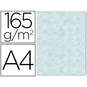 LIDERPAPEL Papel de Cor Pergaminho c/ Cantos A4 165G/M2 Azul (25 Folhas) Image