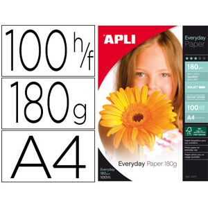 Papel Fotografico Apli Glosse Din A4 Embalagem 100 Folhas de 180 Gr Image