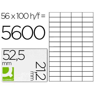 Etiquetas Adesivas Q-Connect Din A4 52,5 X 21,2 mm Image