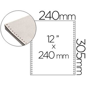 Papel Continuo, 240 mmx12'', Branco c/ 1500 Jogos, 2 Vias Image