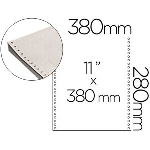 Papel Continuo, 380 mmx11'', Branco c/ 2500 Folhas, 1 Via Image