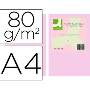 Papel de Cor Q-Connect Din A4 80 Gr Rosa (500 Folhas) Image