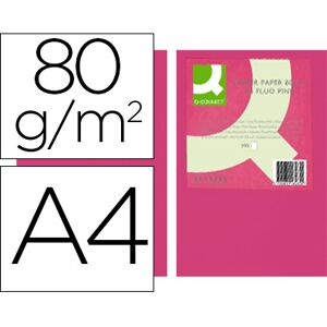 Papel de Cor Q-Connect Din A4 80Gr Rosa Neon (500 Folhas) Image