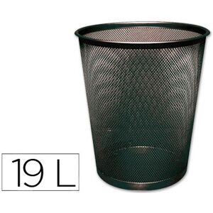 Cesto Q-Connect de Papeis de Rede Metalico Preto Capacidade 19 Litros 295x345x240 mm Image