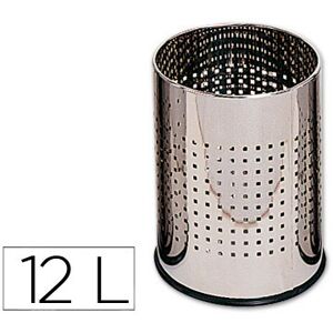 CSP Cesto Q-Connect de Papeis Metalico Cromado Capacidade 12 Litros 250x325 mm Image