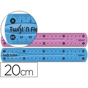 Regua Plastico Flexivel De 20 Cms. Cores Sortidas. Rotativo.Cores Sortidas - MAPED Image