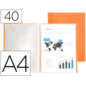 Capa Catalogo 40 Bolsas Polipropileno Din A4 Laranja Fluor Opaco Image