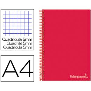Caderno Espiral Din A4 Jolly Capa Forrada 140 F 75 Gr 5 Bandas De Cores 4 Furos Cor Vermelho Image