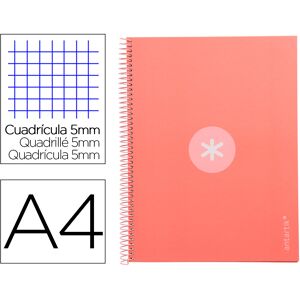 Caderno Espiral Din A4 Capa Forrada 80F 90 Gr Quadricula 5Mm 1 Banda 4 Furos - ANTARTIK Image