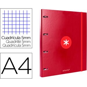 Pasta Com Recarga Antartik Din A4 Quadricula 5Mm Forrada 4 Aneis 25Mm Cor Framboesa Image