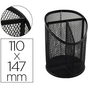 Porta Lapis Q-Connect Metal Rede Preta Com 3 Compartimentos Diametro 110 Altura 147 Mm - Q-CONNECT Image
