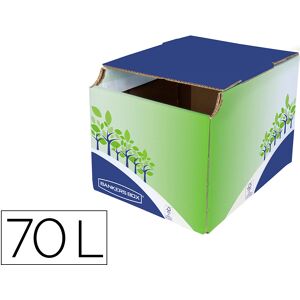 Contentor Para Reciclagem Secretaria Cartao 100% Reciclado Montagem Manual - FELLOWES Image