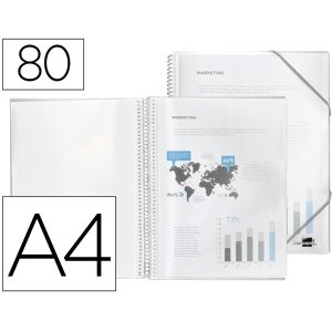 Capa Catalogo Com Espiral 80 Bolsas Polipropileno Din A4 Transparente Image