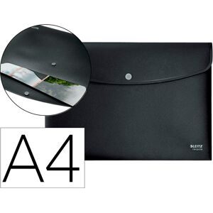 Bolsa Porta Documentos c/ Fecho De Mola Din A4 Polipropileno Preto - LEITZ Image