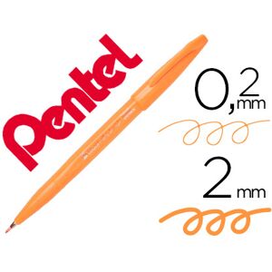 Marcador / Pincel Touch Para Caligrafia (Laranja) - PENTEL Image