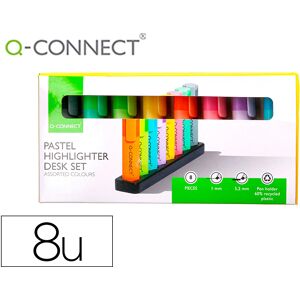 Marcador Fluorescente Pastel Ponta Biselada Estojo De Secretaria 8 Cores Sortidas Image