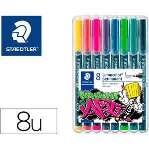 Marcador Lumocolor Retroprojecao Ponta De Fibra 318 Estojo De 8 Unidades Cores Sortidas - STAEDTLER Image