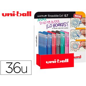 Expositor De 36 Unidades de Marcador Uf-222 Tinta Gel Apagavel 0,7 Mm Cores Sortidas - UNIBALL Image