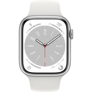 Apple Watch Series 8 GPS+Cellular 45mm Alumínio Prateado c/ Bracelete Desportiva (Branco) Image