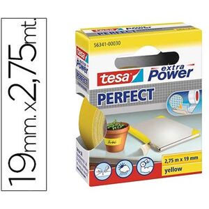 Fita Adesiva Tecido Extra Power Perfect 19mm x 2,75m (Amarelo) - TESA Image