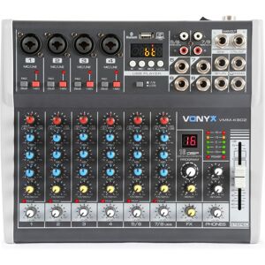 Mesa de Mistura 8 Canais c/ USB/SD/MP3/BLUETOOTH com DSP (VMM-K802) - VONYX Image